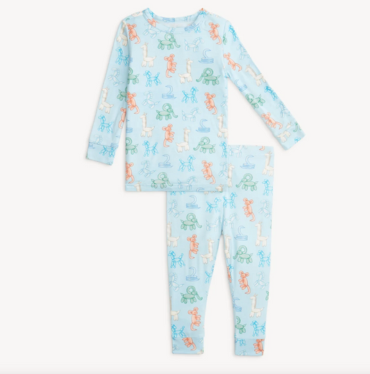 Blue Party Animal | Glow in the Dark PJ Set