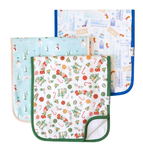 Copper Pearl Single Burp Cloth | Christmas Classics