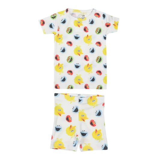 Copper Pearl Sesame Scribbles 2 Piece Short Sleeve Pajamas
