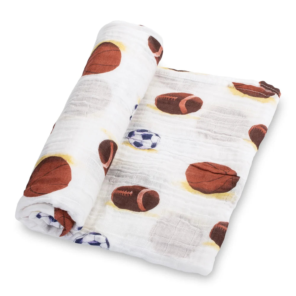 Go Sports! | Muslin Cotton Swaddle Blanket
