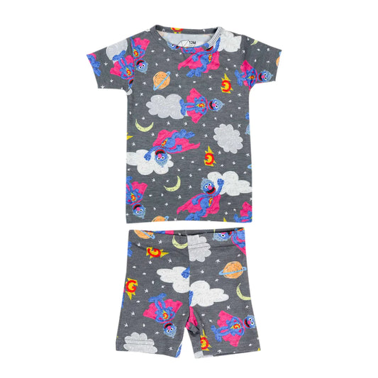 Copper Pearl Super Grover 2 Piece Short Sleeve Pajamas