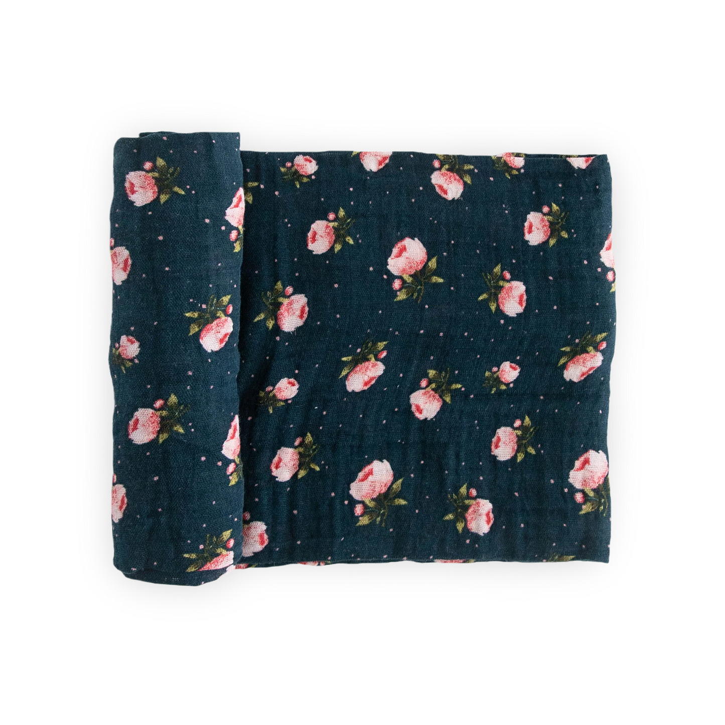 Midnight Rose Cotton Muslin Swaddle Blanket