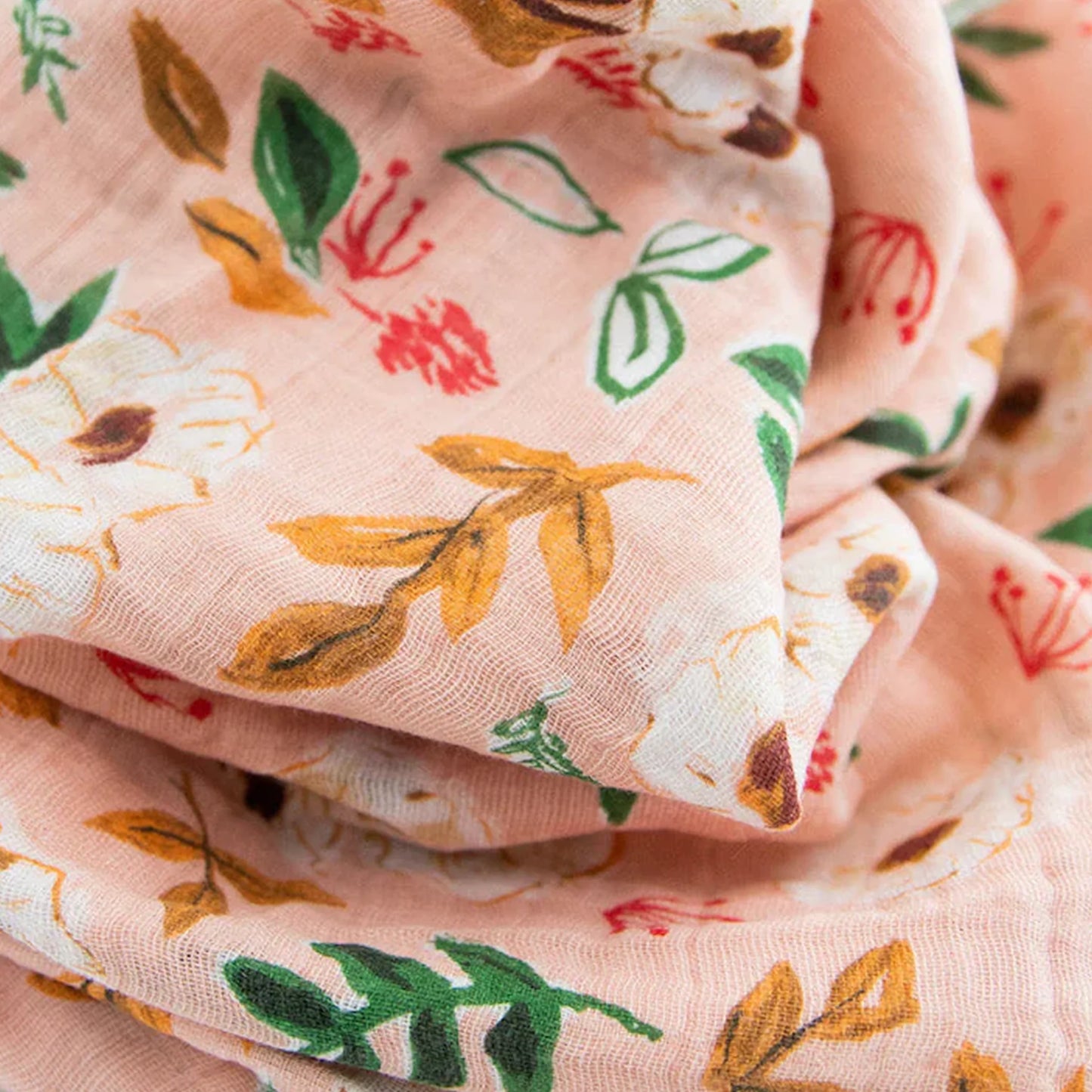 Vintage Floral Cotton Muslin Swaddle Blanket