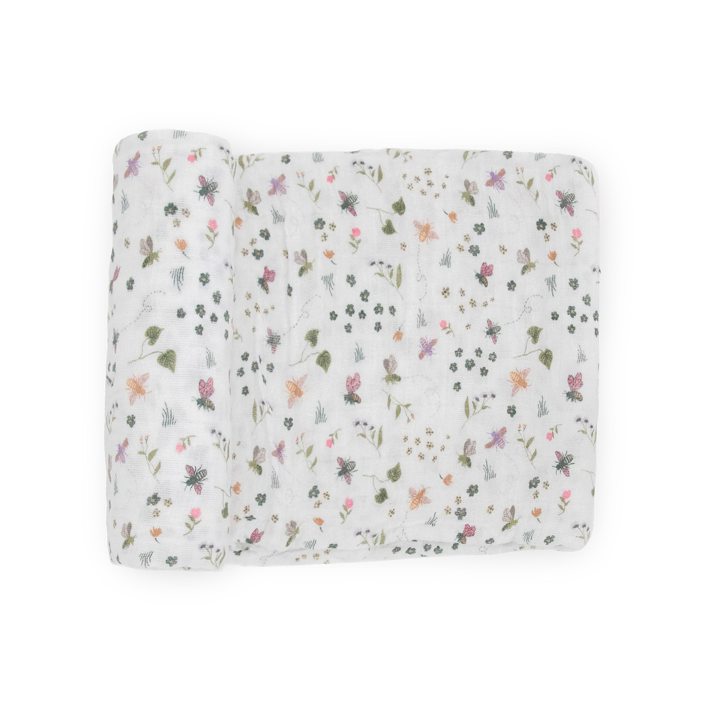 Garden Bees Cotton Muslin Swaddle Blanket
