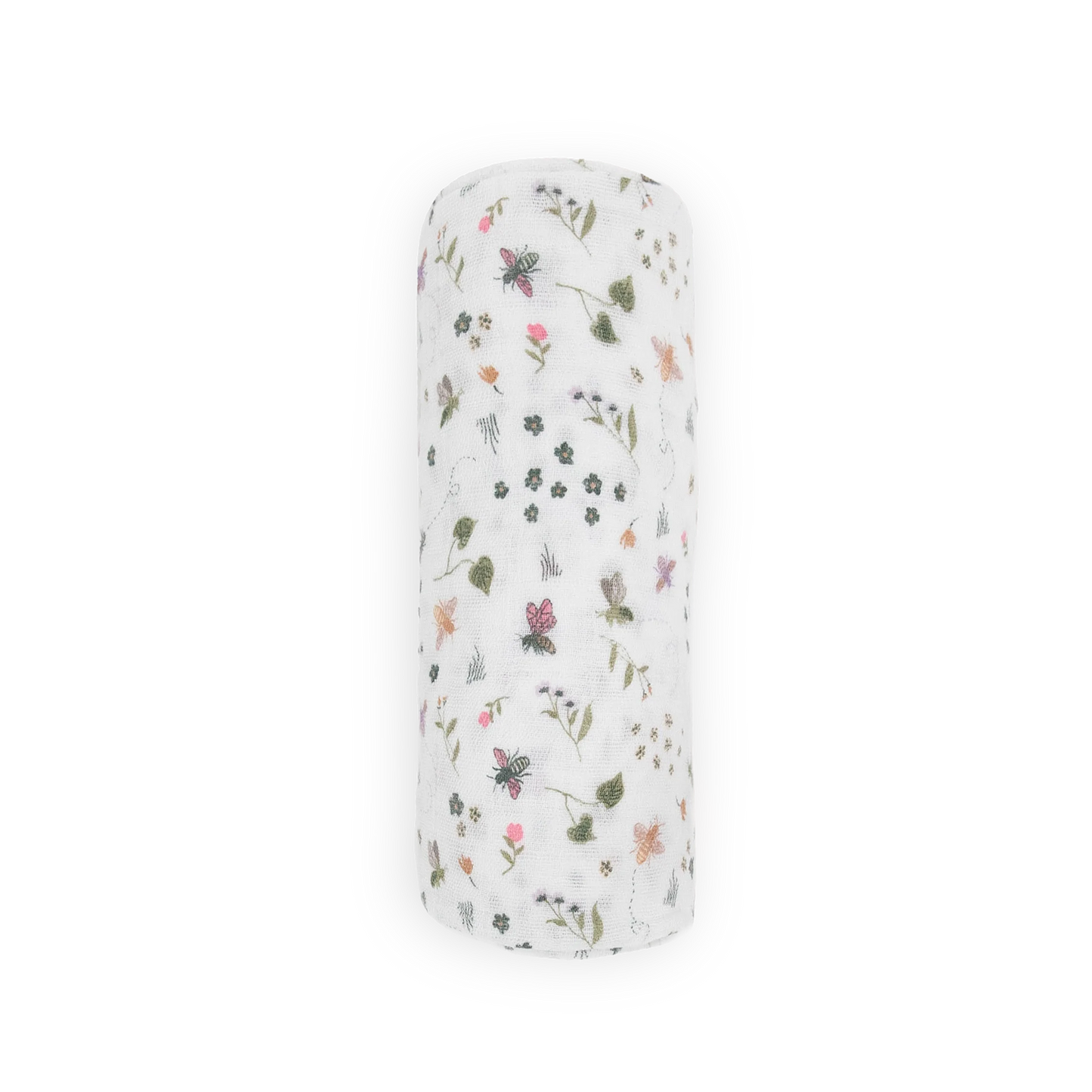 Garden Bees Cotton Muslin Swaddle Blanket