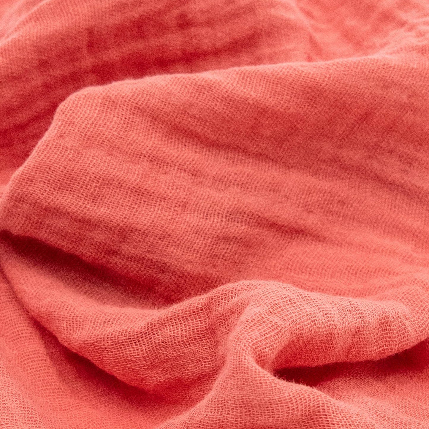Coral Cotton Muslin Swaddle Blanket