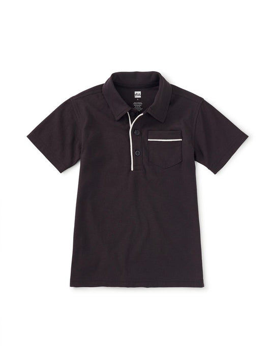Indigo Piped Polo