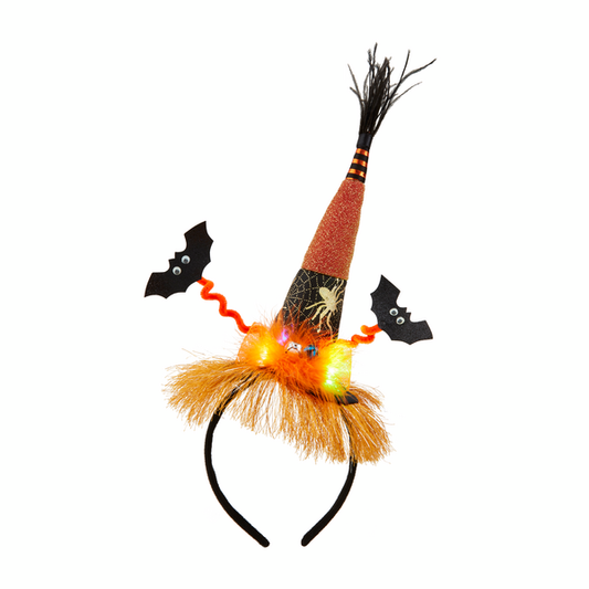 Halloween Witch and Bat Light Up Headband