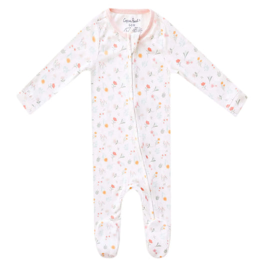 Copper Pearl Zip-Up Footie Pajama | Mabel