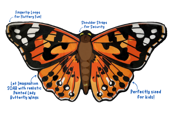 DRESS-UP BUTTERFLY WINGS- PAINTED LADY