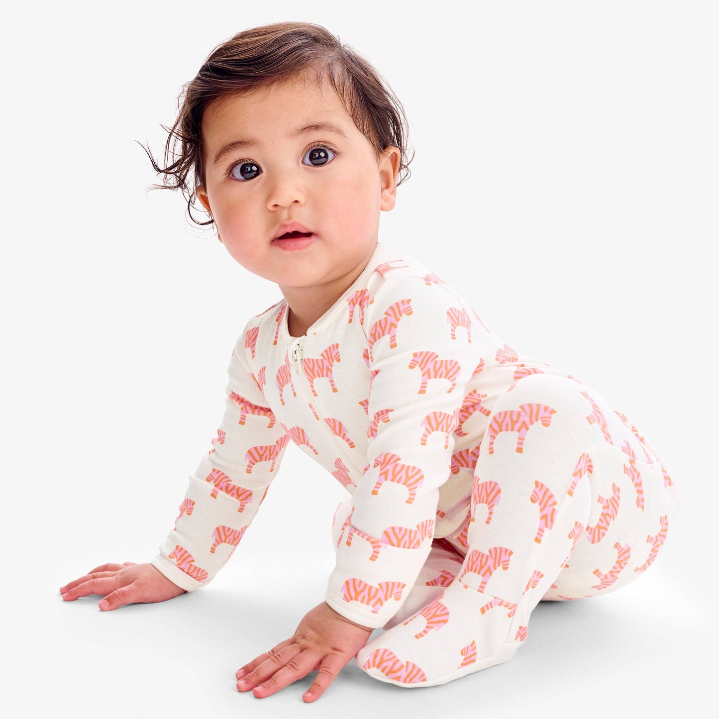 Organic Animal Friends Zip Footie