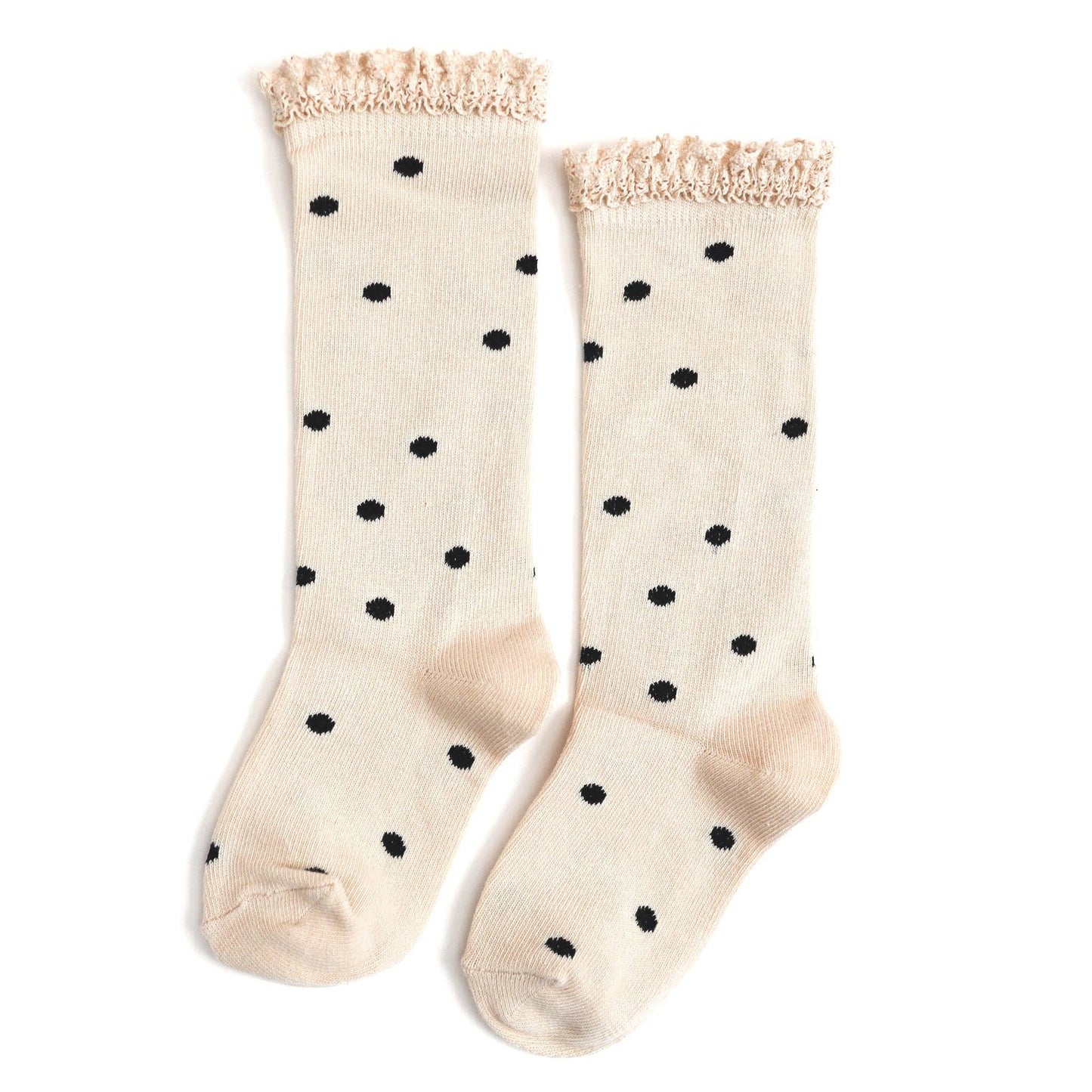 Vanilla Dot | Lace Top Knee High Socks