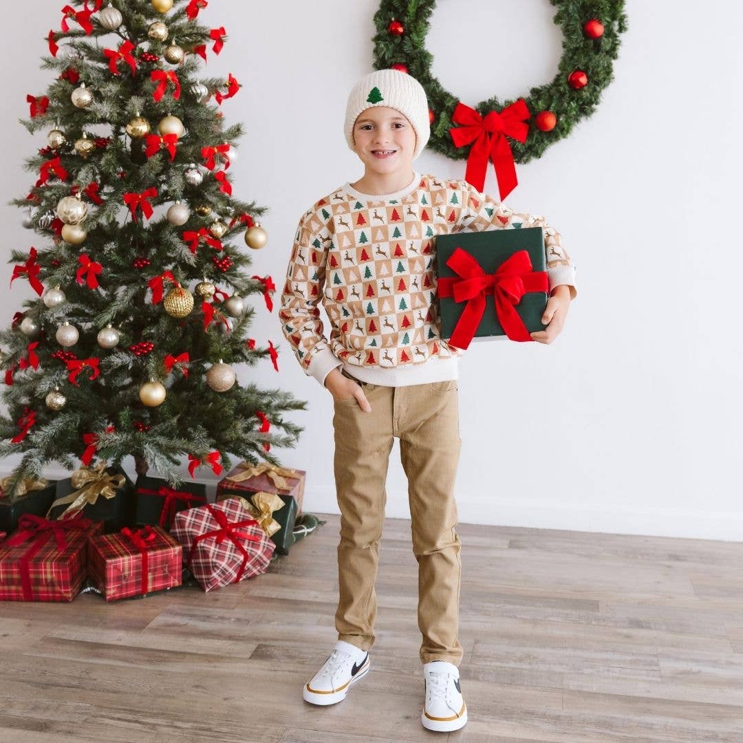 Tree Patch Christmas Beanie | Boys