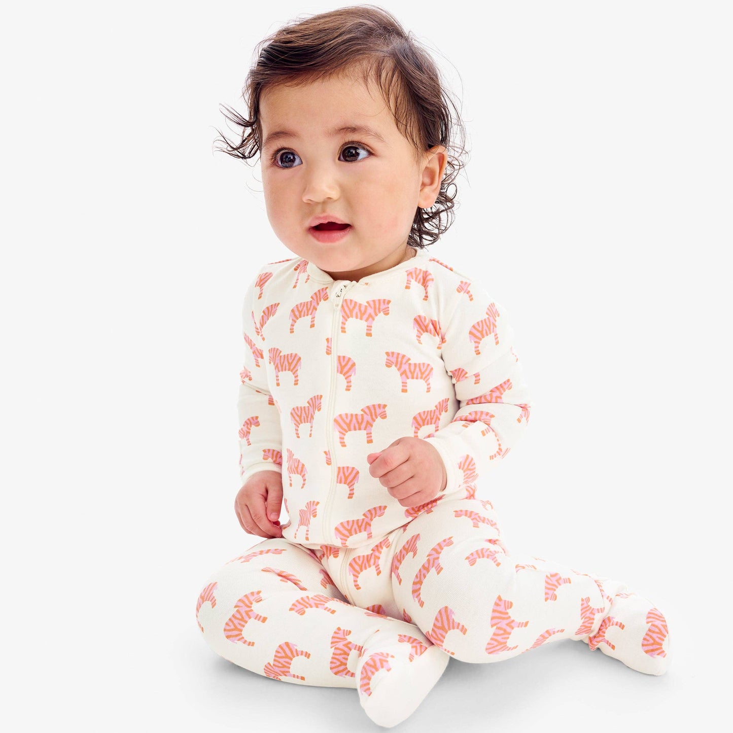 Organic Animal Friends Zip Footie