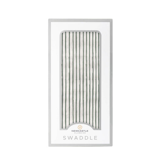 Sage Green Stripe - Bamboo Swaddle