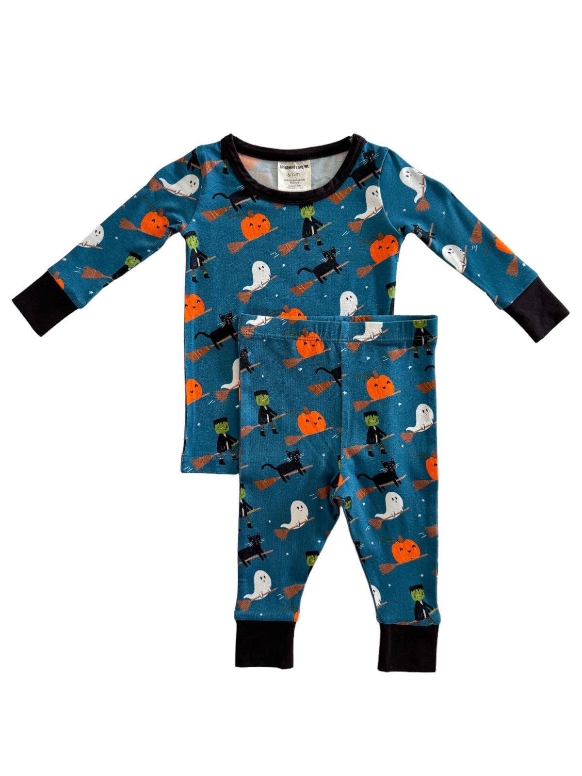 Long Sleeve 2-Piece Set, Broomstick Friends Midnight