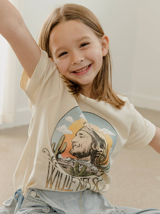 Children's Willie Nelson In the Sky Oatmeal Graphic Tee