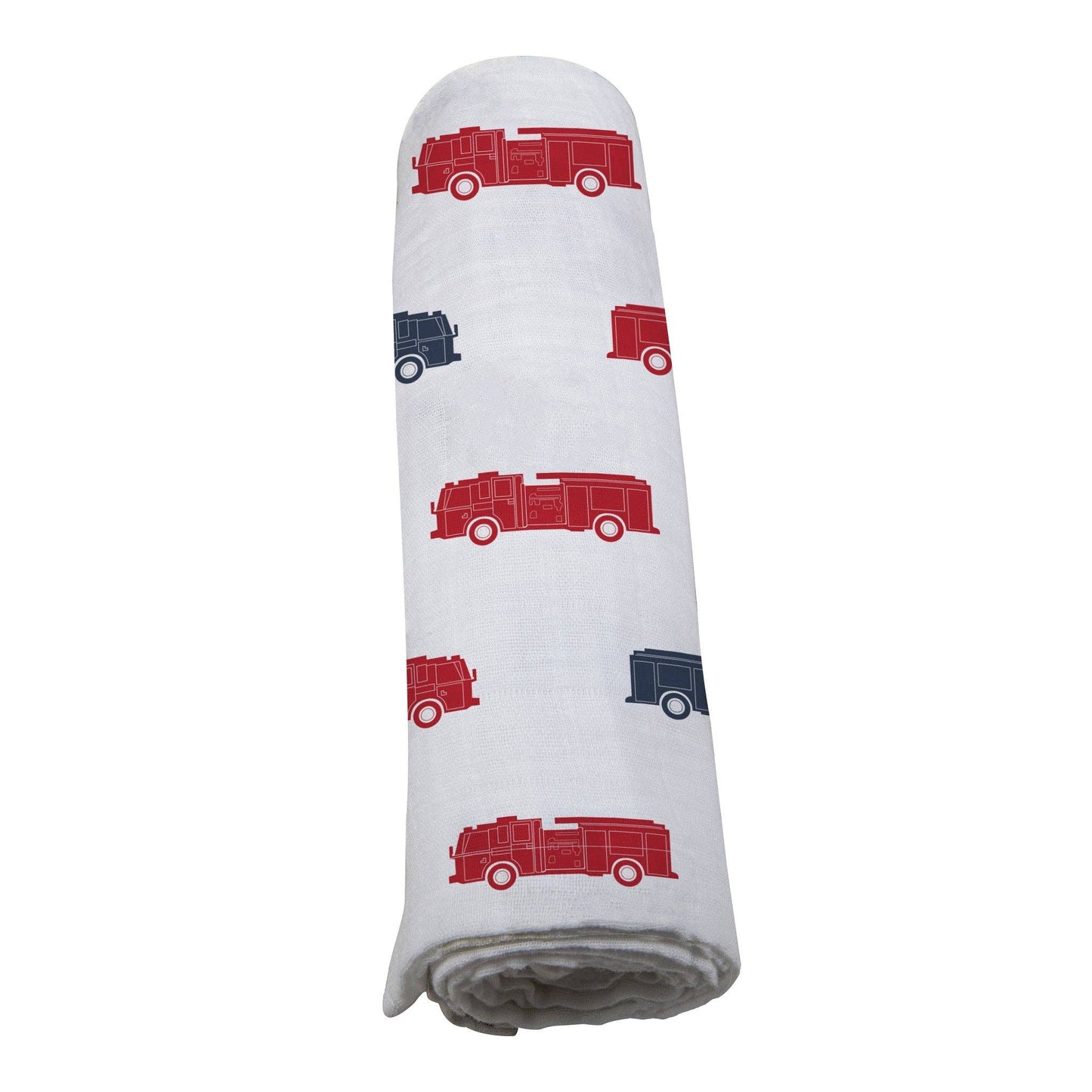 Blue and Red Fire Trucks - Swaddle