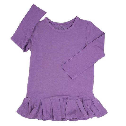 Ruffle Bottom Tee - Grape Jelly