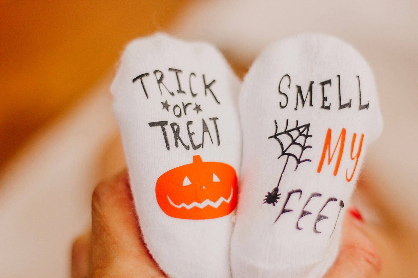Trick or Treat Smell my Feet Halloween Socks