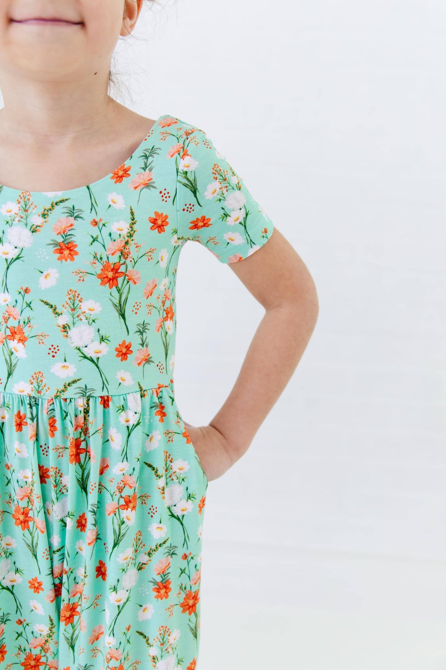 Sweet Pickings Meadow Floral Girls Bamboo Leggy Romper