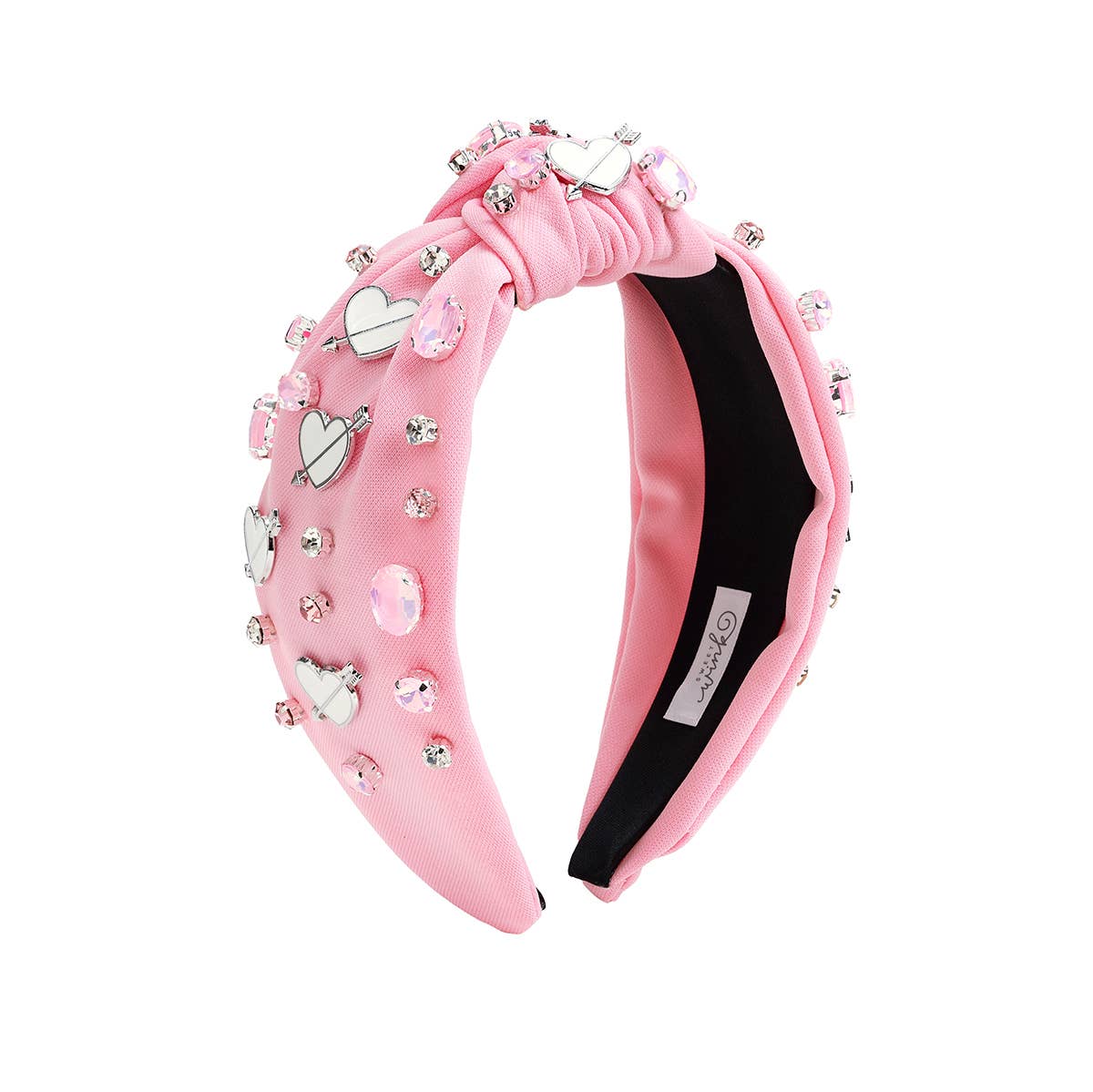 Pink Valentine's Day Gemstone Headband - Small -