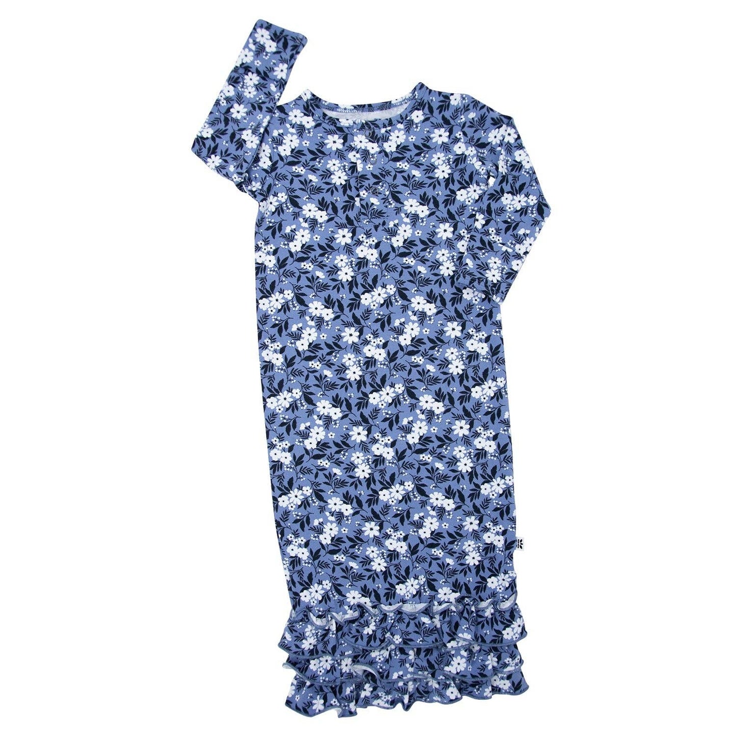 Ruffle Gown © - Vintage Floral Blue