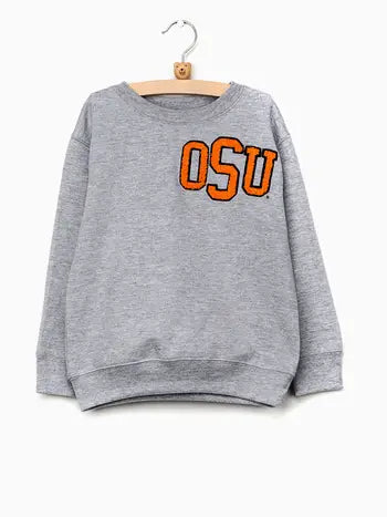 Osu Chenille Patch Sweatshirt-Gray