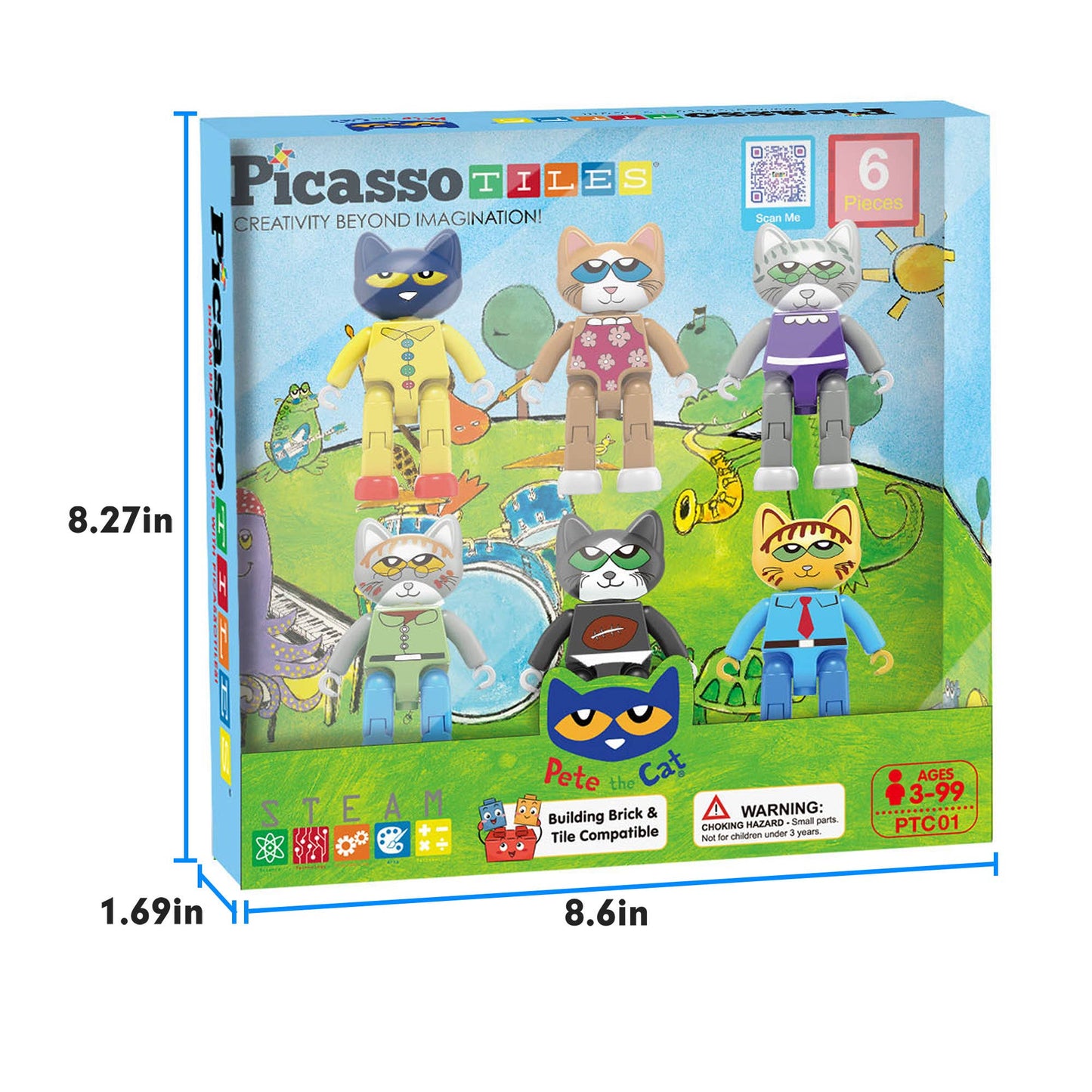 Pete The Cat Magnetic Characters - 6 Pieces
