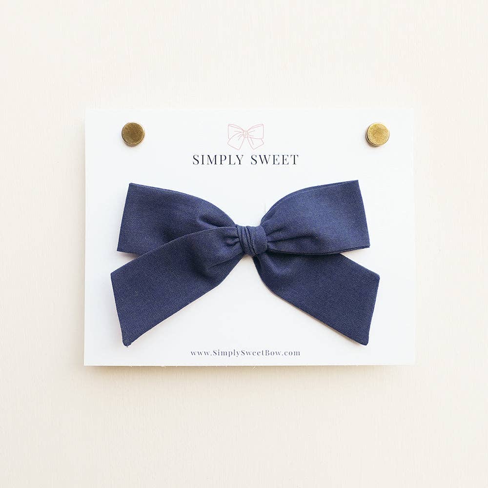 Navy - Handtied Bow