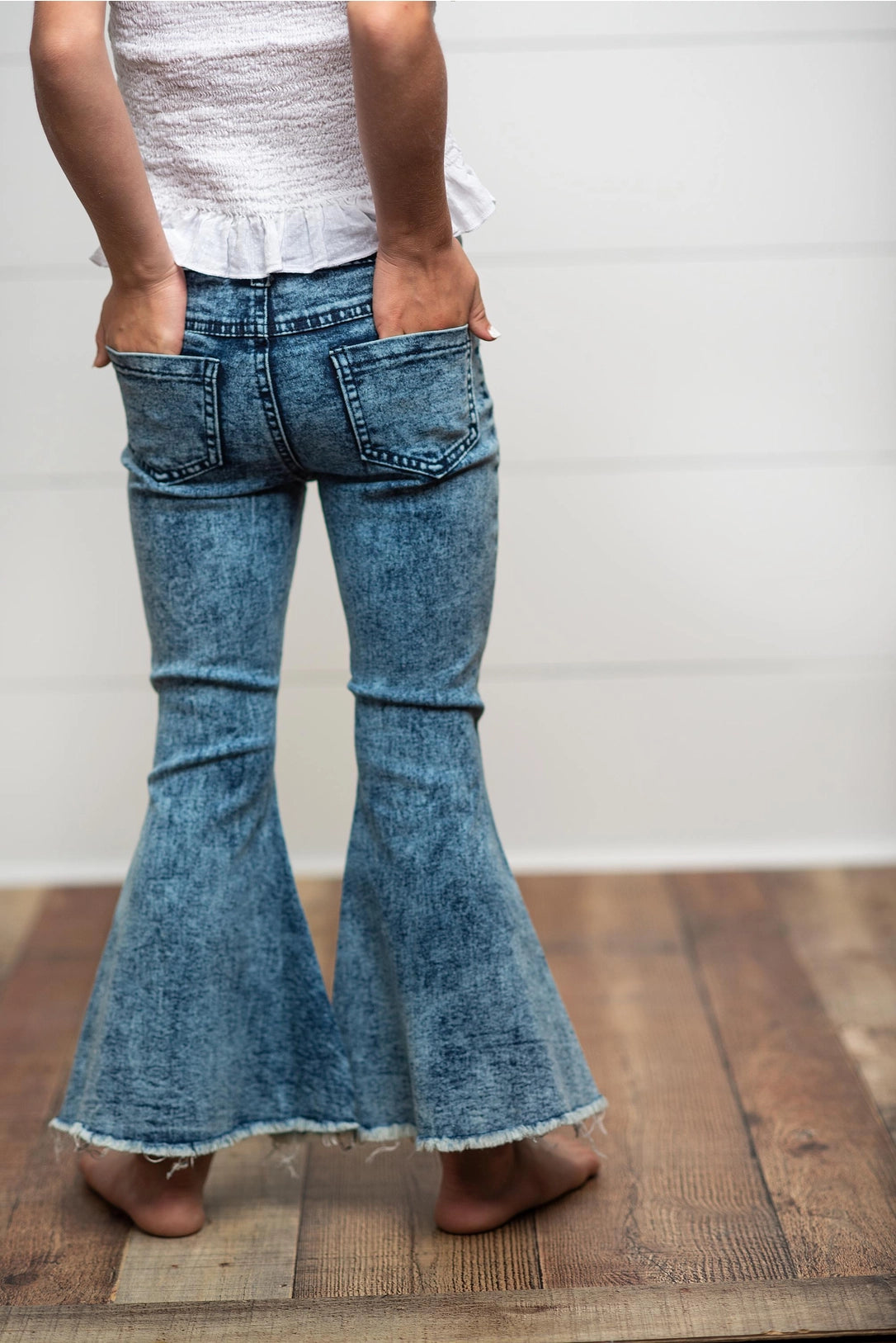Girls Faded Flare Denim Jean