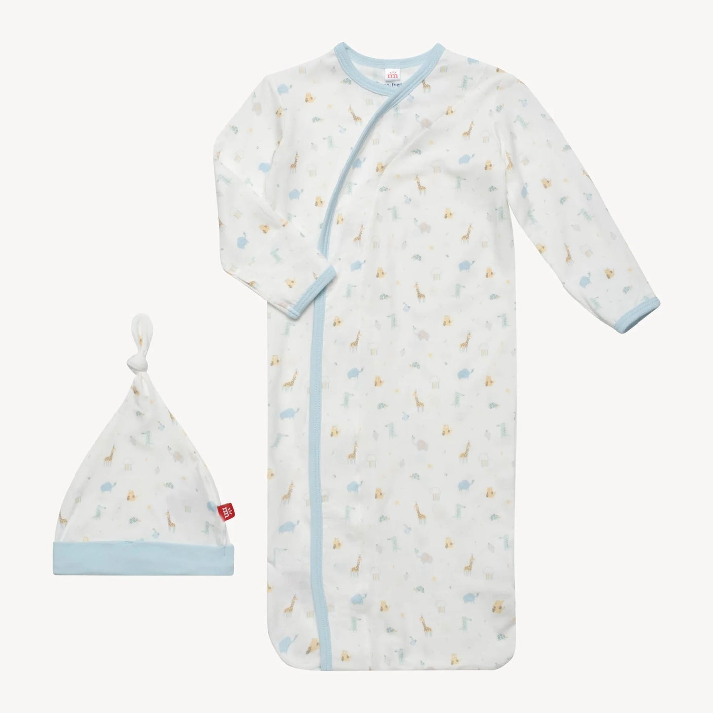 Blue Little Bitty Modal Magnetic Cozy Sleeper Gown + Hat Set