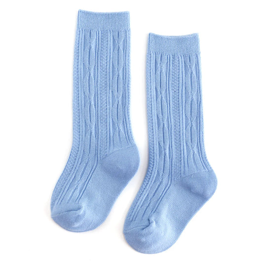 Bluebell | Cable Knit Knee High Socks