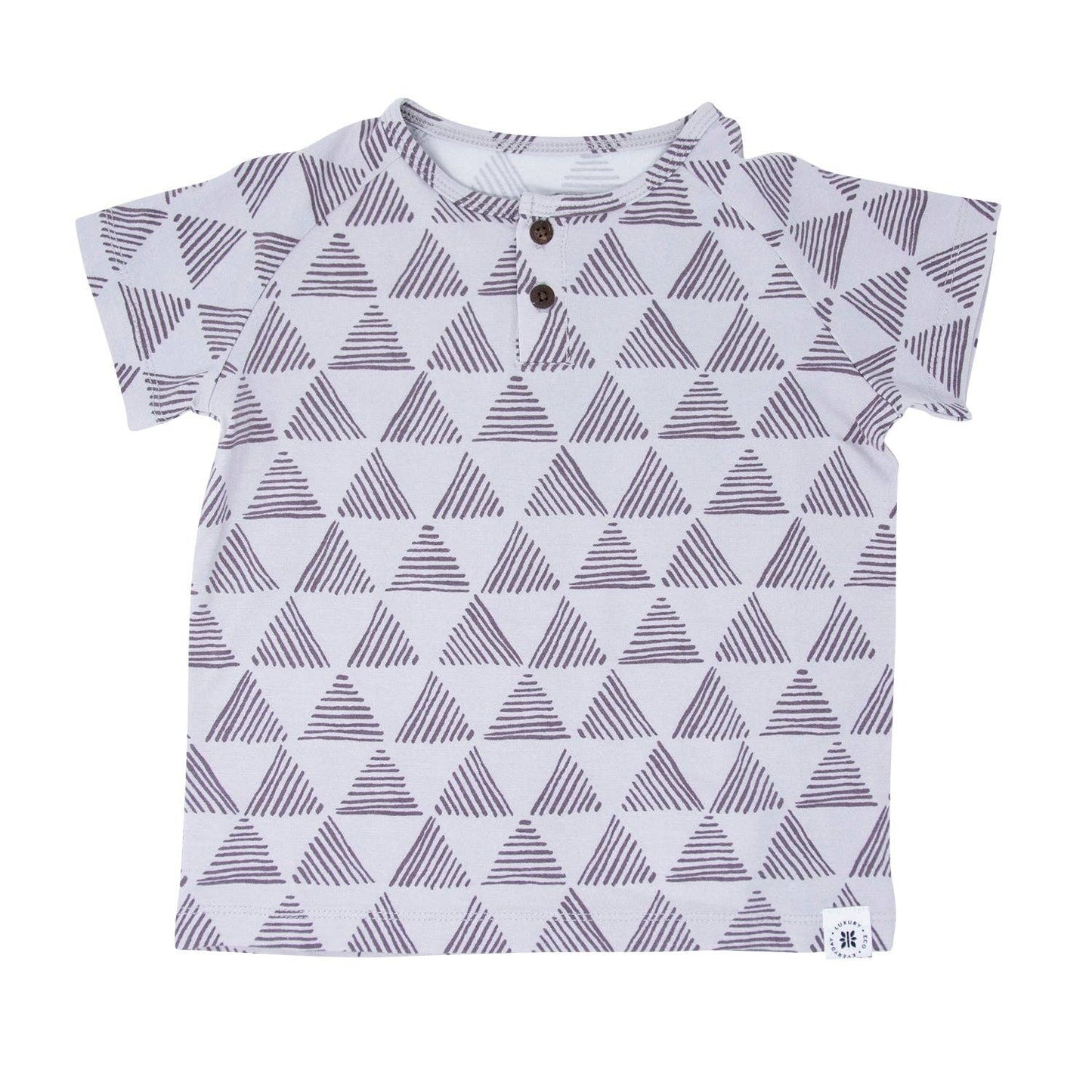 Button Tee - Geo Triangle