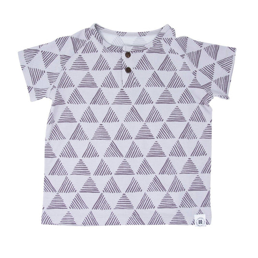 Button Tee - Geo Triangle
