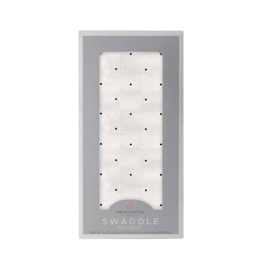Black and White Polka Dot - Bamboo Swaddle