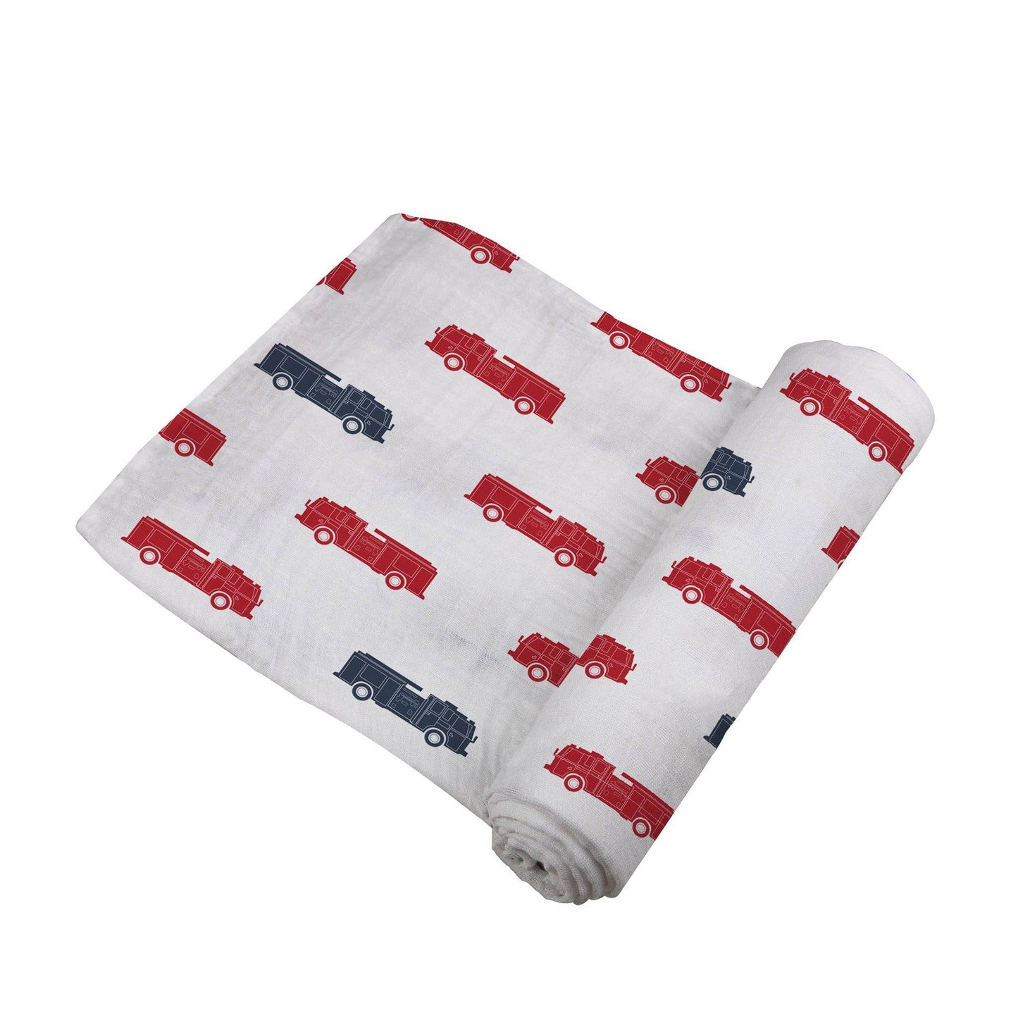 Blue and Red Fire Trucks - Swaddle