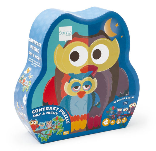 Scratch - Contour Contrast Puzzle OWLS 39 pcs