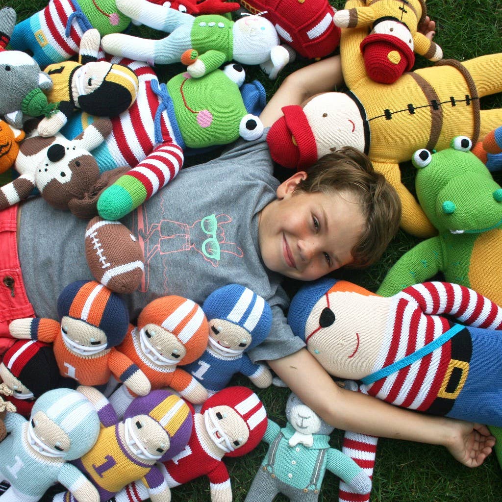 Phil the Football Knit Rattle