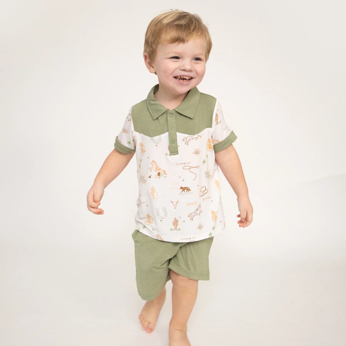 Wild Wild West Cowboy Polo Shirt & Short Set