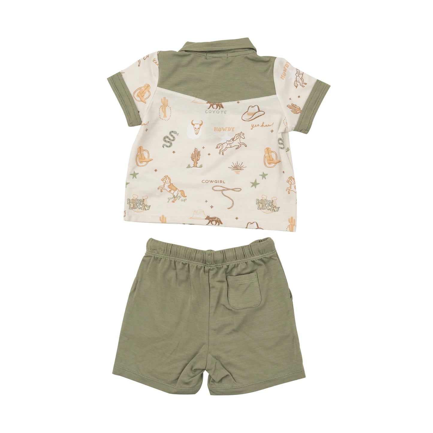 Wild Wild West Cowboy Polo Shirt & Short Set