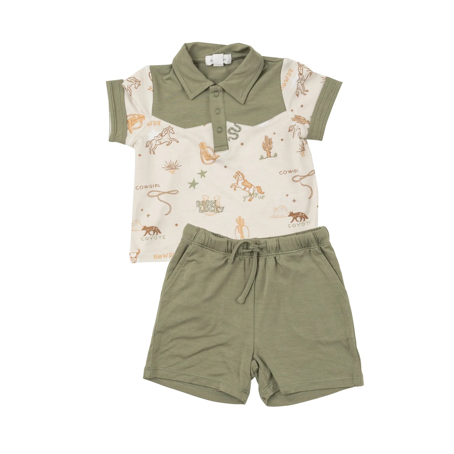 Wild Wild West Cowboy Polo Shirt & Short Set