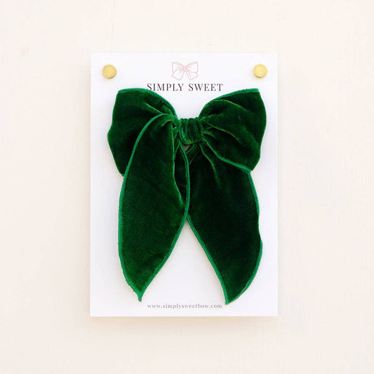 Mistletoe - Velvet Edged Bow
