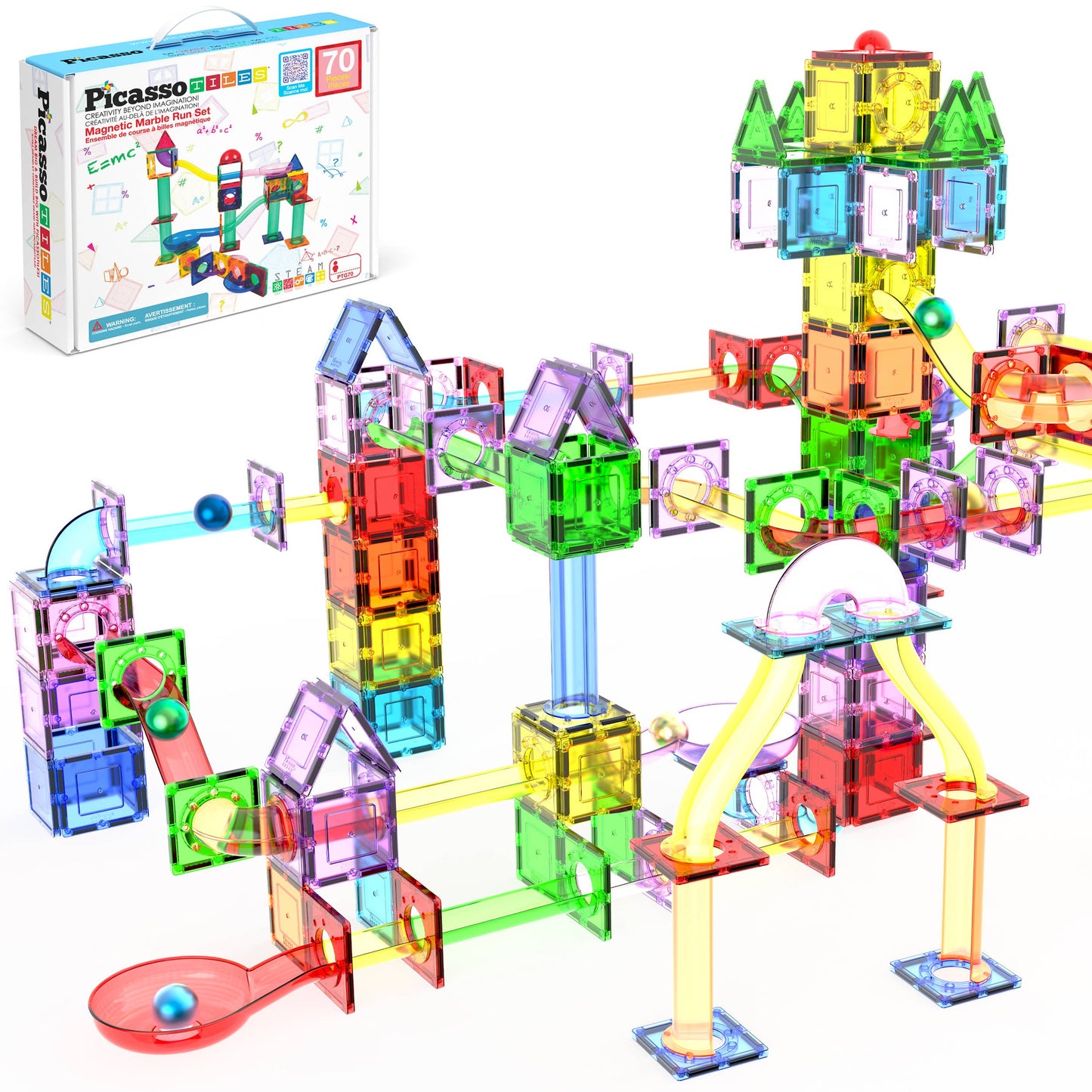 PicassoTiles Magnetic (Marble Run) Set