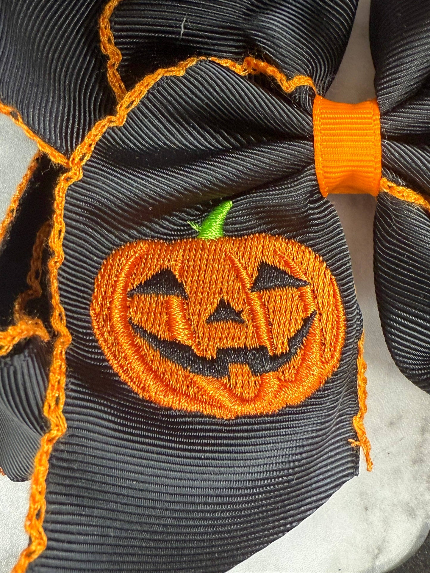 Jack-o-Latern | Moonstitch Hair Bow