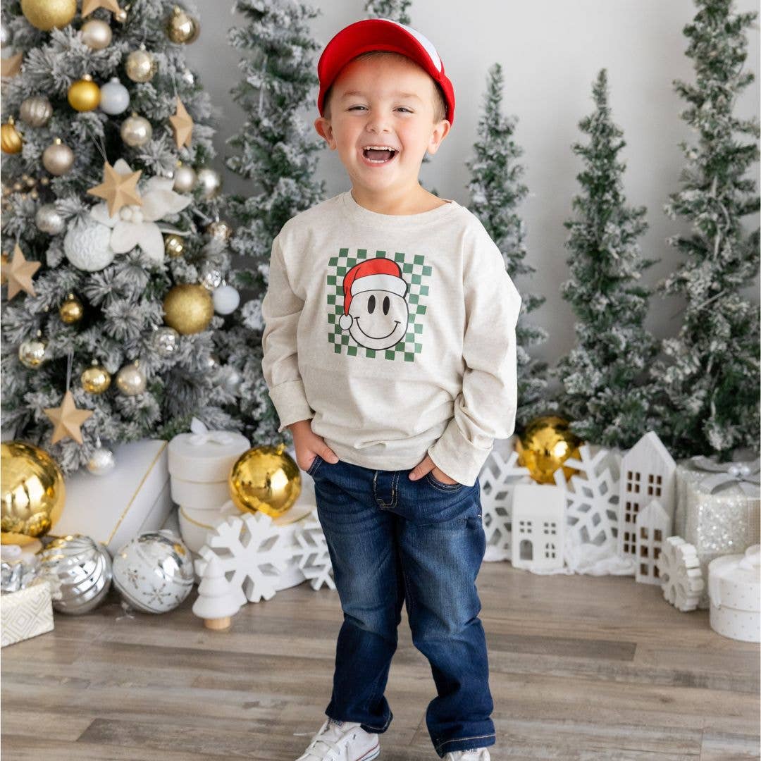 Santa Smiley Christmas Trucker Hat | Kids Holiday Hat