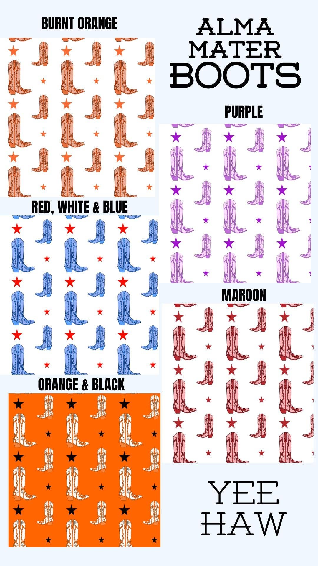 Orange and Black Boots Hallie Bubble