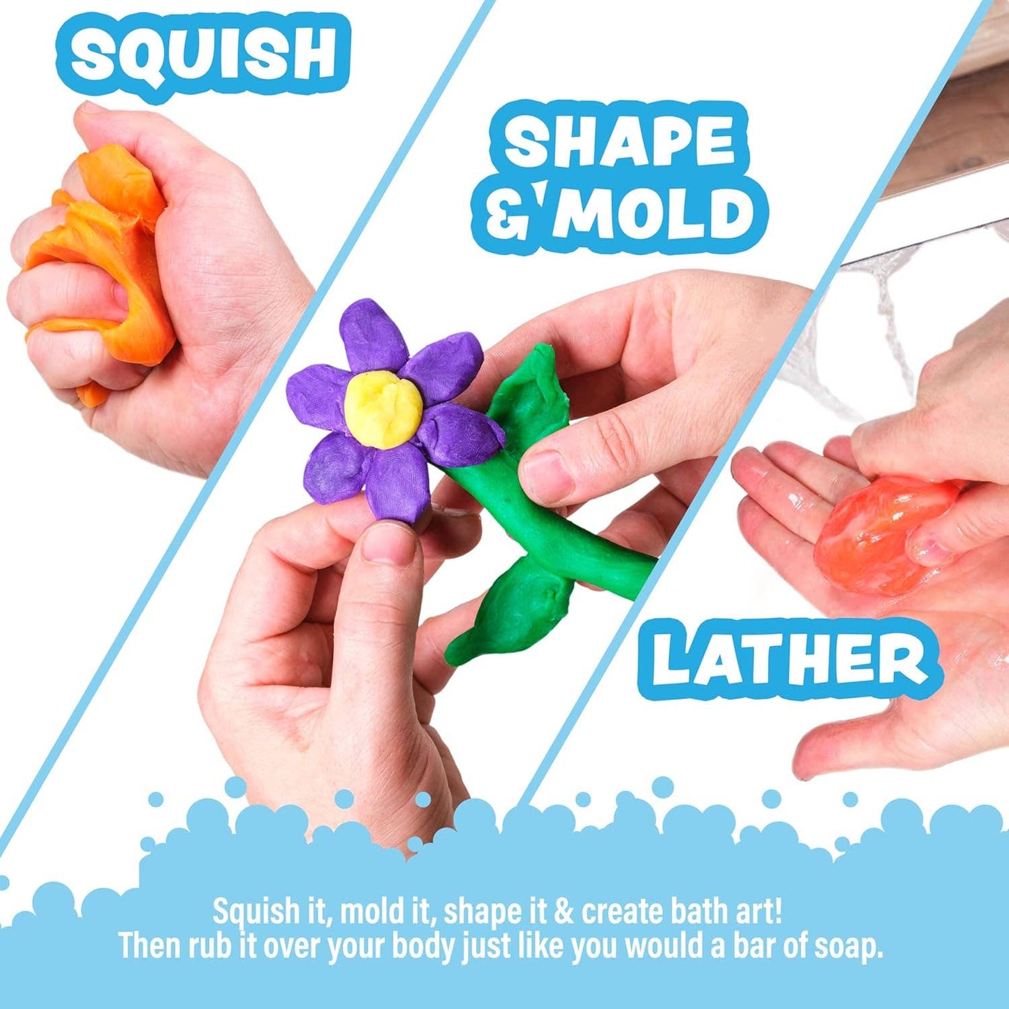 Tub Works® Bath Dough™ Moldable Kids Soap Bath Toy