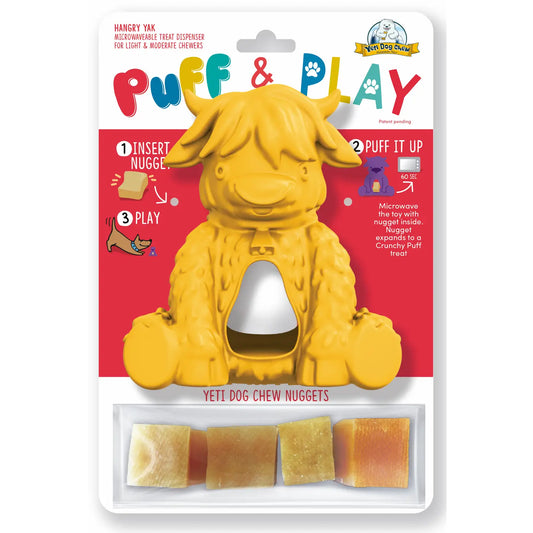 Yeti Dog Chew Puff & Play - Yellow