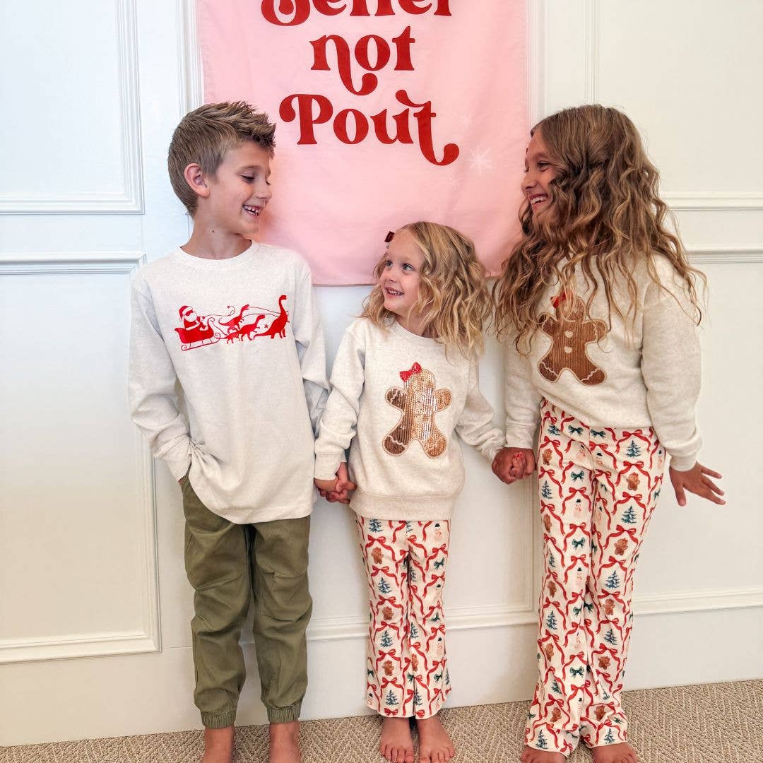 Dino Christmas | Boys Long Sleeve Shirt